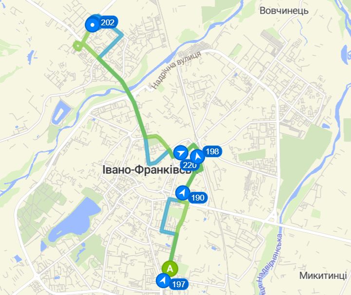 Маршрут 6 тролейбуса в Івано-Франківську