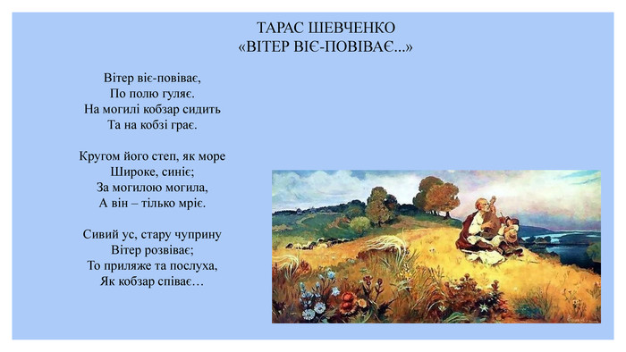 Вірші Тараса Шевченка, які вивчають у школі