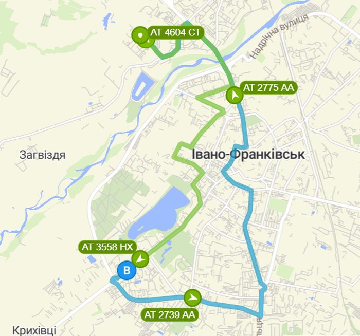 Маршрут 29 маршрутки в Івано-Франківську