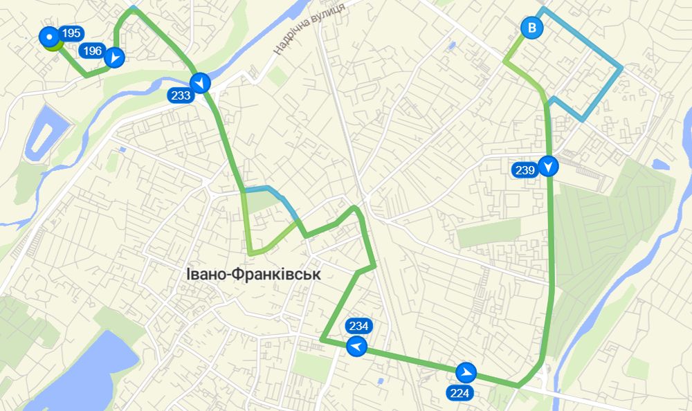 Маршрут тролейбуса 3 в Івано-Франківську