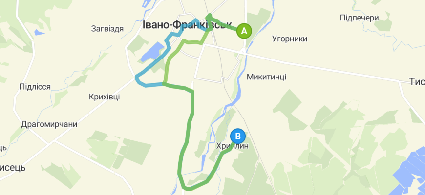 Маршрут 54 автобуса в Івано-Франківську
